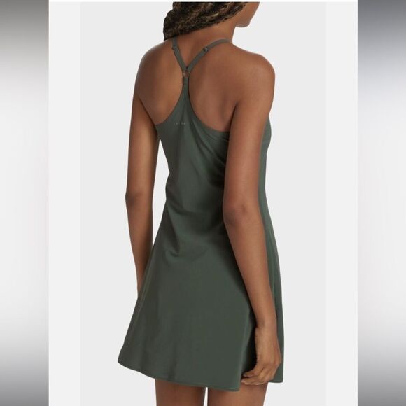 Outdoor Voices | Olive Green Exercise Dress Built in Shorts with Pockets | S - Picture 7 of 8